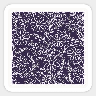 Chamomile Neck Gator Royal Purple Chamomiles Sticker